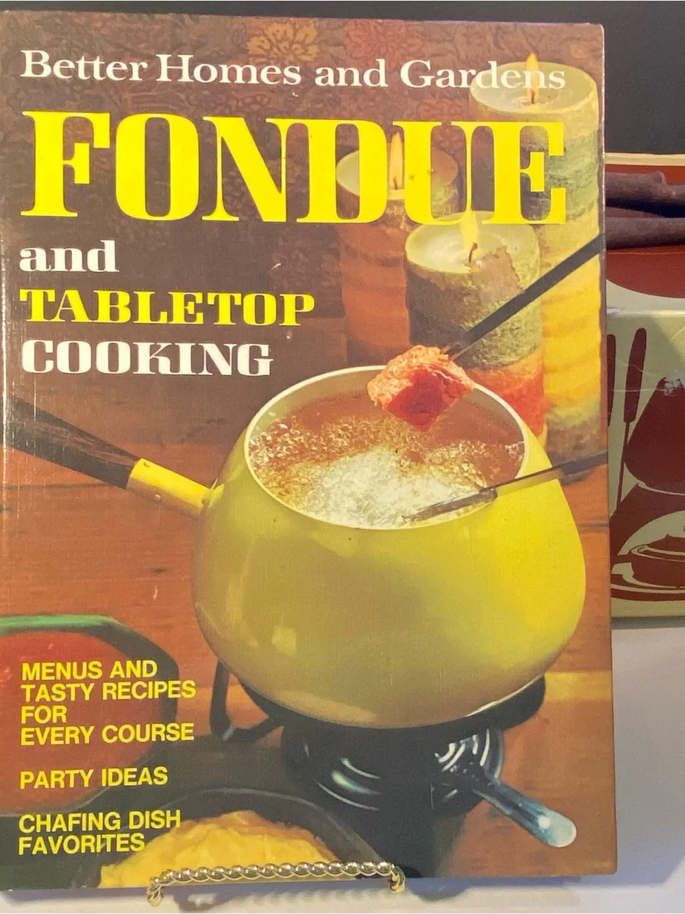 BUNDLE Vintage 1970s Fondue Set with BHG Cookbook - Complete Set Made in Japan
